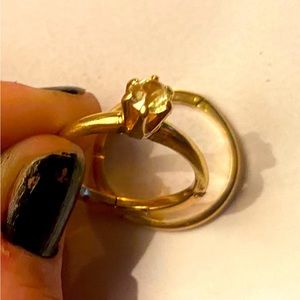 14k solid gold shanked Natural solitaire 1ct champagne daimond wedding set